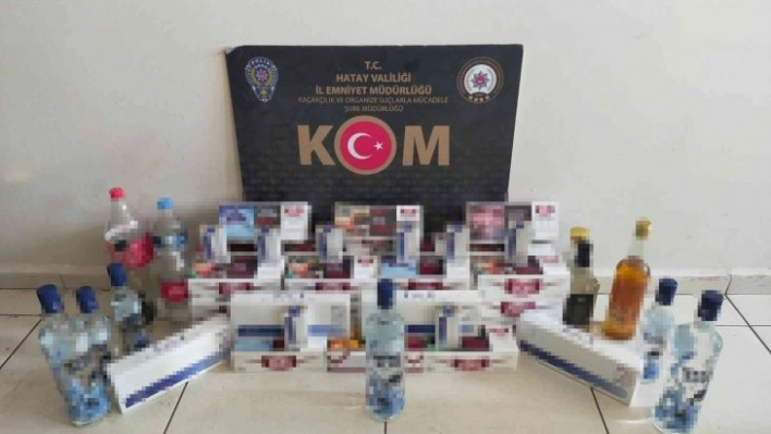 Hatay'da sahte içki ve kaçak sigara operasyonu