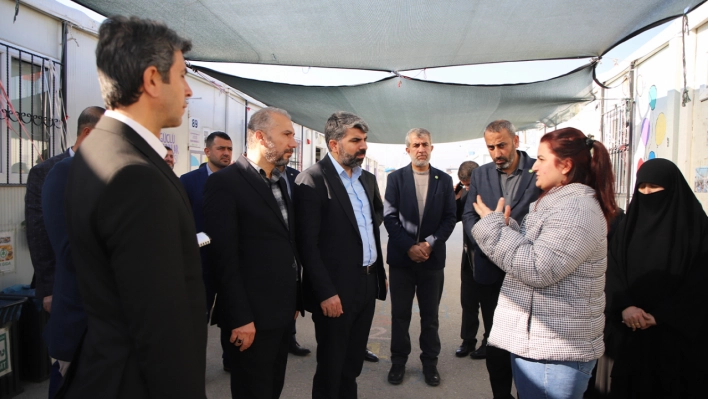 HÜDA PAR Heyeti Hatay'da konteyner kentlerde incelemelerde bulundu