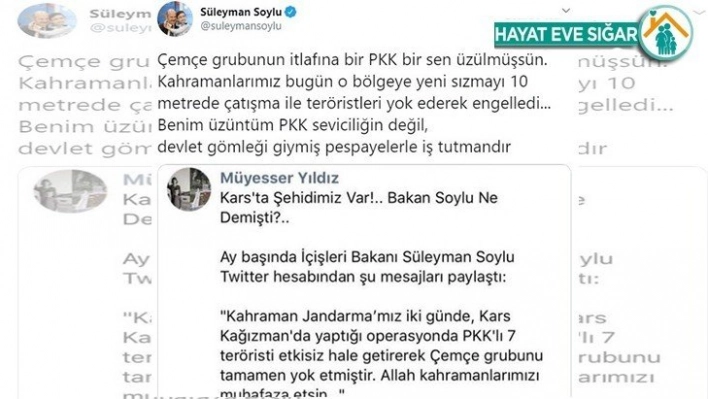 İçişleri Bakanı Soylu'dan Müyesser Yıldız'a tepki