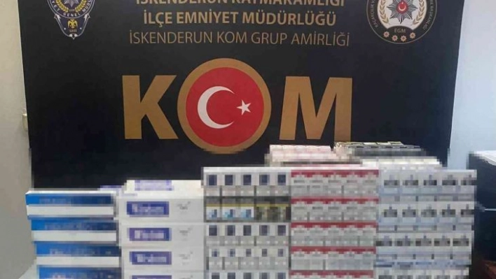 İskenderun'da gümrük kaçağı sigara ve makaron operasyonu