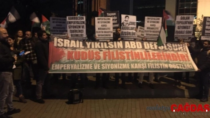 İsrail Konsolosluğu önünde protesto gösterisi