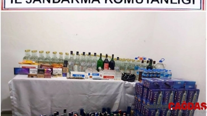 Jandarmadan kaçak sigara ve alkol operasyonu