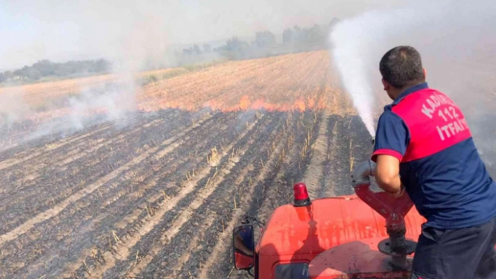 Kadirli'de çıkan anız yangını söndürüldü