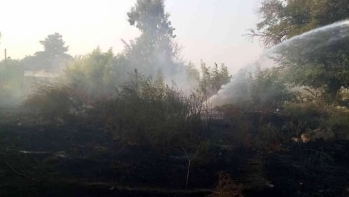 Kadirli'de çıkan yangın evlere ulaşmadan söndürüldü