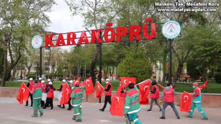 Karaköprü'de bando gösterisi ve kortej yürüyüşü yapıldı