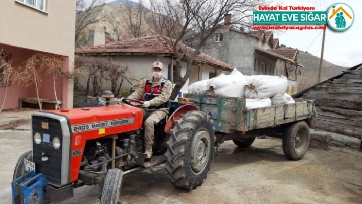 Karantina altında samanı biten köye, Jandarma saman taşıdı