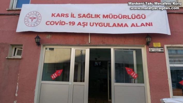 Kars'ta Kovid-19 aşılama çalışmaları hız kazandı