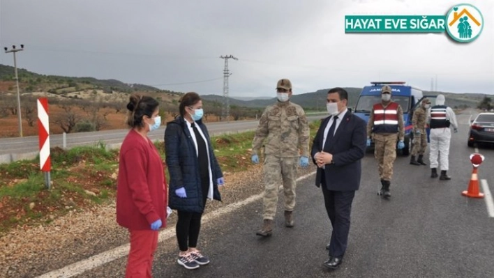 Kaymakam İmamoğlu'ndan kontrol noktalarına ziyaret