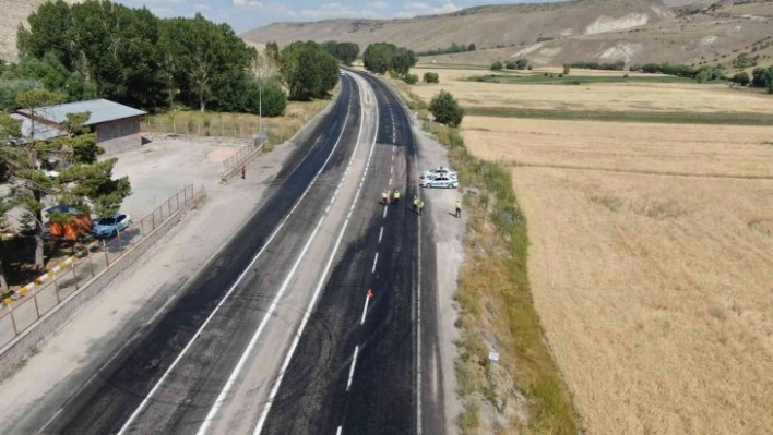 Kayseri-Malatya karayolunda droneli denetim