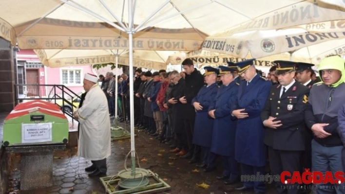 Kıbrıs gazisi İnönü'de son yolculuğuna uğurlandı