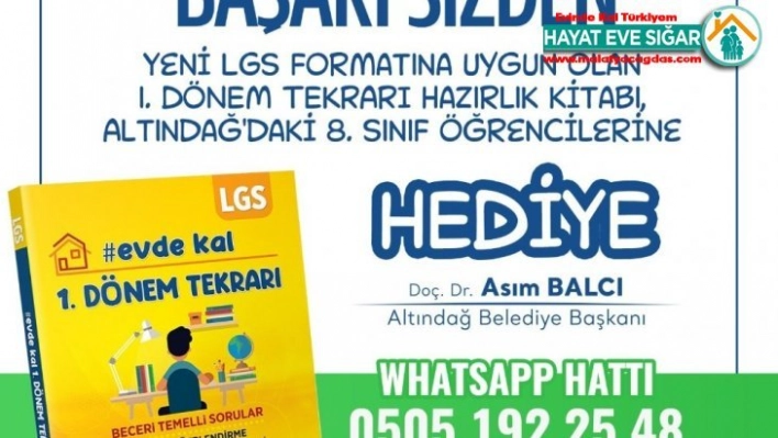 Kitaplar Altındağ Belediyesi'nden, başarı öğrencilerden