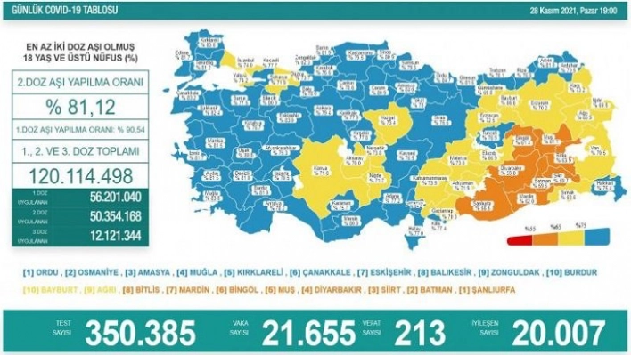 Korona Virüsten 213 Kişi Hayatını Kaybetti