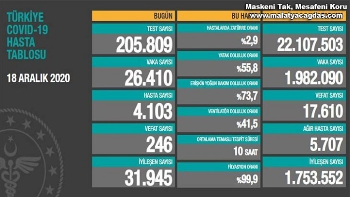 Korona virüsten 246 kişi hayatını kaybetti