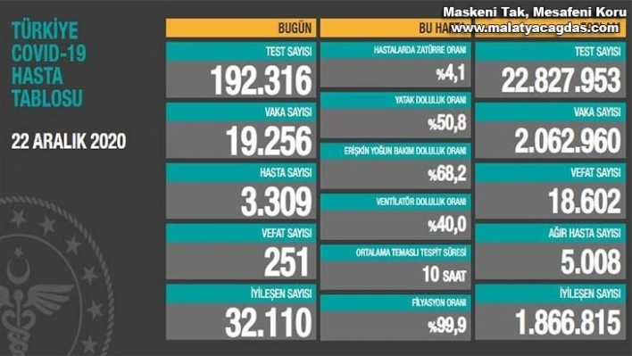 Korona virüsten 251 kişi hayatını kaybetti