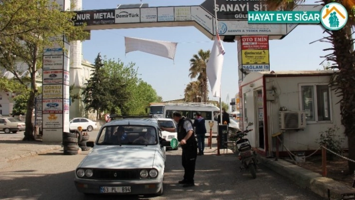 Küçük sanayi sitesinde sıkı korona virüs önlemleri