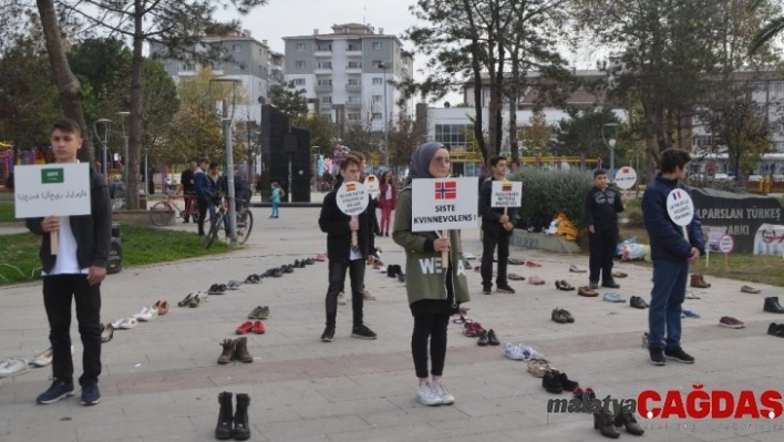 Liseli gençler Bafra'dan dünyaya seslendiler