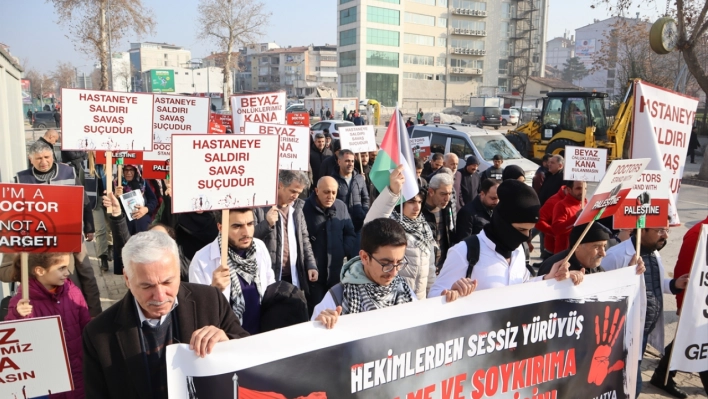 Malatya'da sağlık çalışanları Filistin için yürüdü