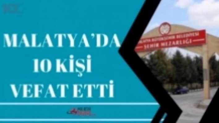 Malatya'da Vefat Edenler