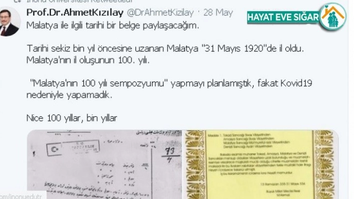 İl oluşunun 100. Yılı kutlamalarına korona engeli