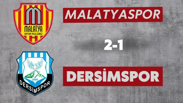 Malatyaspor Kendi Evinde Dersimspor'u 2-1 Mağlup etti