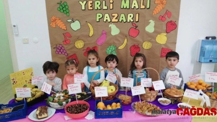 Maltepeli kreş öğrencilerinden yerli malı pazarı