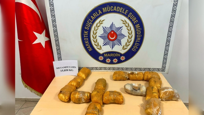 Mardin'de 15 kilo metamfetamin ele geçirildi