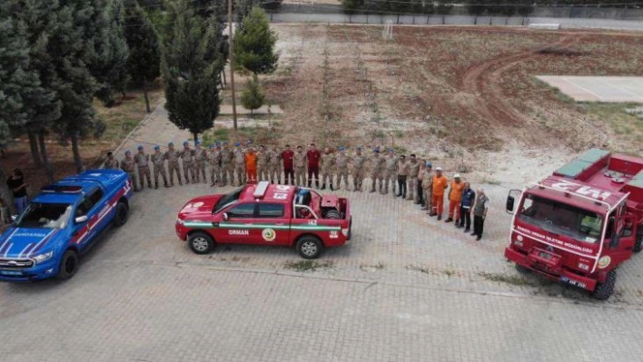 Mardin'de jandarmadan orman yangını tatbikatı