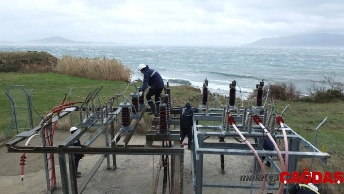 Marmara Adası merkezde jeneratörlerle elektrik verilmeye başlandı