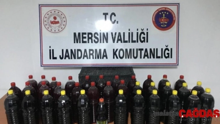 Mersin'de 191 litre sahte içki ele geçirildi