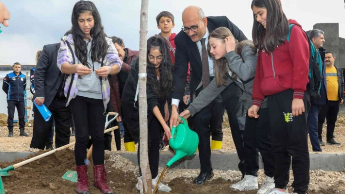 Milli Ağaçlandırma Günü'nde fidanlar toprakla buluşturuldu