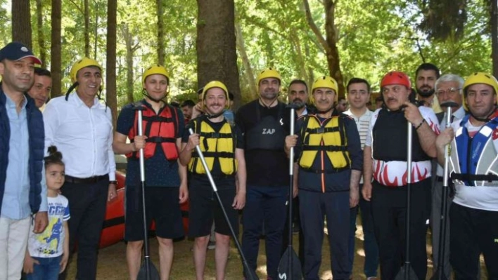 Nusaybin'de düzenlenen Rafting Okul Sporları yarışı başladı