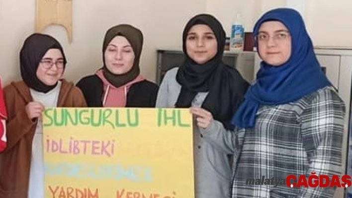 Öğrenciler harçlıklarını İdlip'e gönderdi