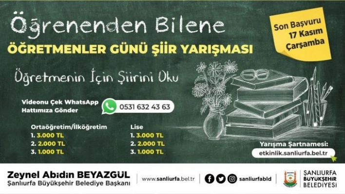 Öğrenenden bilene video şiir yarışması başladı