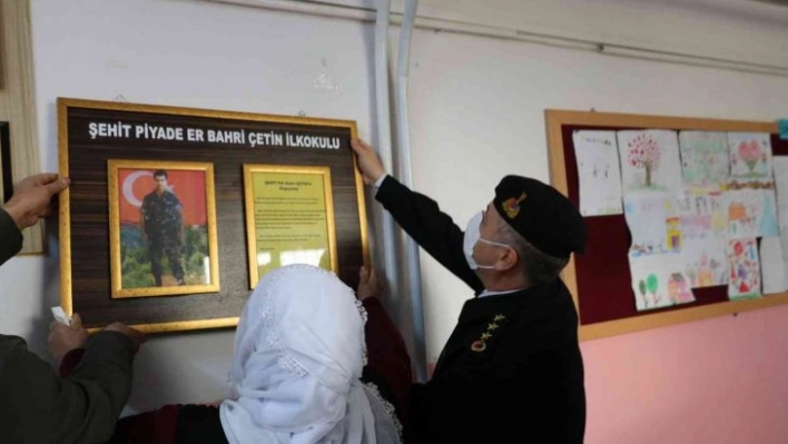 Okula şehit köşesi yaptırıldı