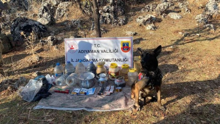 Örgüt mensuplarının yaşam malzemesi bulundu