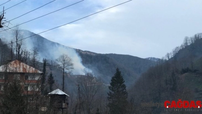 Örtü yangınları Rize'de de başladı