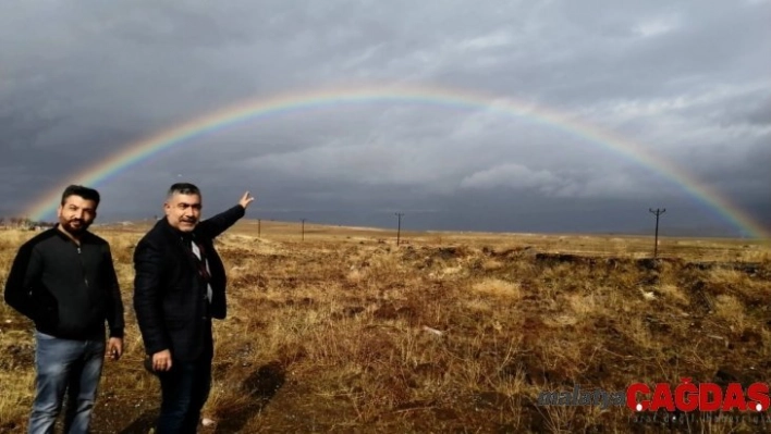 (Özel) Yağmurdan sonra oluşan gökkuşağı hayran bıraktı