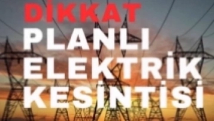 Planlı Elektrik Kesintisi