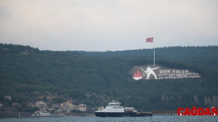 Rus askerî gemileri Çanakkale Boğazı'ndan geçti