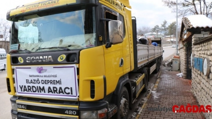 Safranbolu'dan Elazığ'a yardım tırı gönderildi