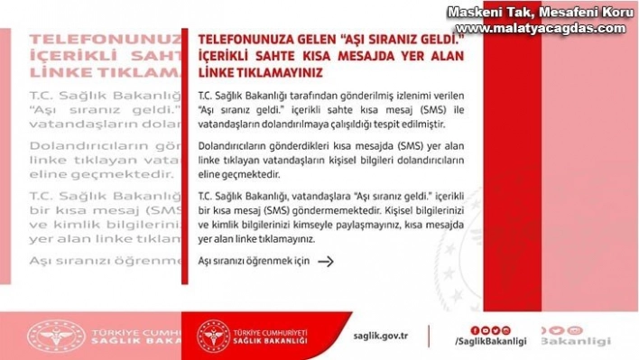 Sağlık Bakanlığından Sahte Kısa Mesaj Uyarısı