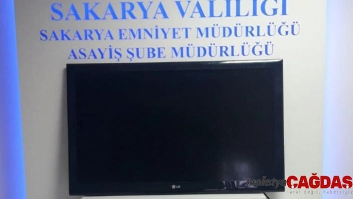 Sakarya'da televizyon ve aparatlarını çalan şahıs tutuklandı