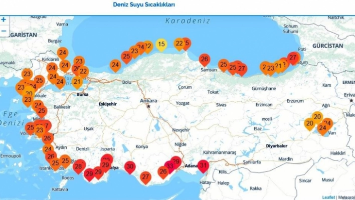 Samsun'da deniz suyu sıcaklığı 26 derece