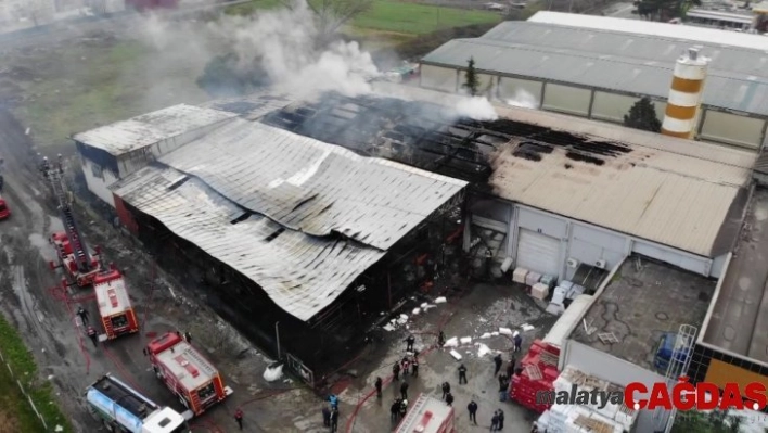 Samsun'daki fabrika yangını