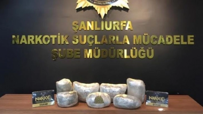 Şanlıurfa'da 5 kilo 650 gram esrar ele geçirildi