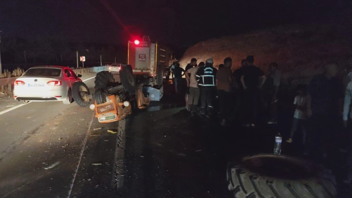 Şanlıurfa'da traktör ile tır çarpıştı: 1 yaralı