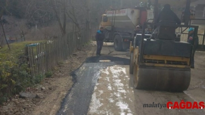 Sapanca'da doğalgaz ve asfalt çalışmaları sürüyor