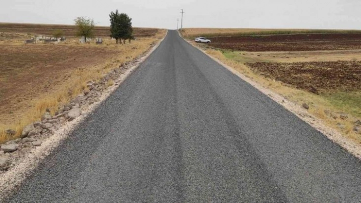 Siverek kırsalında yol yapım çalışması