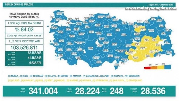 Son 24 saatte korona virüsten 248 kişi hayatını kaybetti