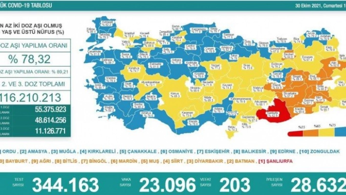 Son 24 saatte korona virüsten 203 kişi hayatını kaybetti